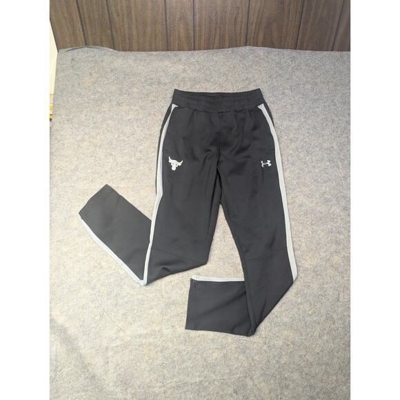 Under Armour Project Rock Mens Terry Joggers Pants Sz S Black - Picture 1 of 9